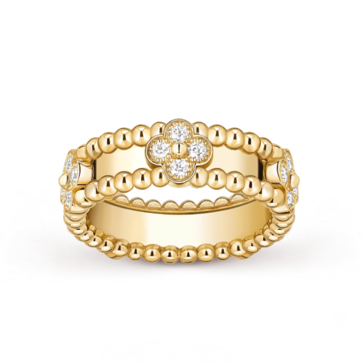 Clover Beaded Band Ring | Depaysement™
