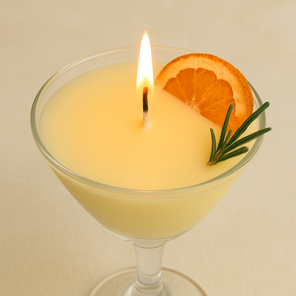 Orange Soleil Martini Candle