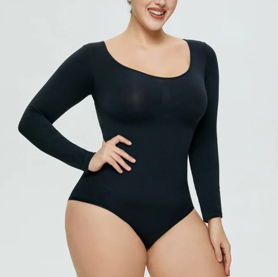 Long sleeve sculpting bodysuit | Dépaysement™