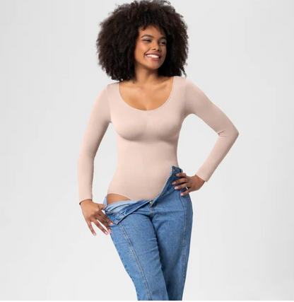 Long sleeve sculpting bodysuit | Dépaysement™